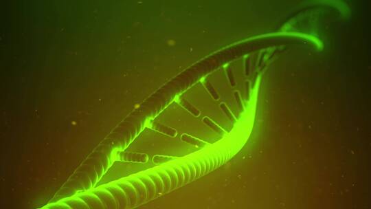 绿色DNA链条生物医疗科技背景