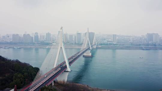 湖北宜昌夷陵长江大桥航拍视频素材模板下载