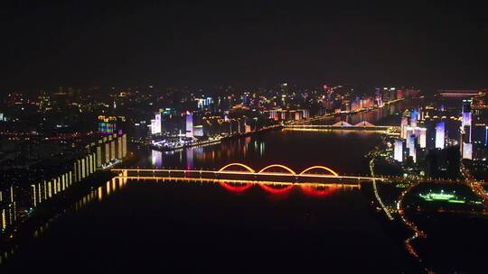 长沙湘江城市夜景