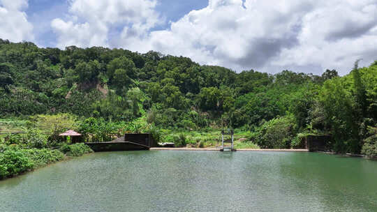 航拍海南五指山景区