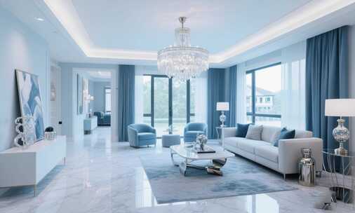 现代简约风格客厅室内场景