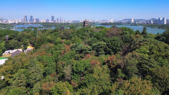 南京市九华山公园航拍风光