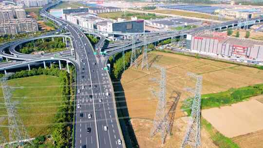 杭州钱塘新区汽车车辆车流延时风景视频素材