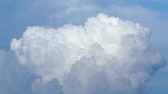 蓝天中蓬松的白云