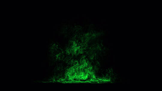 4k魔幻绿色神秘火焰素材 (1)