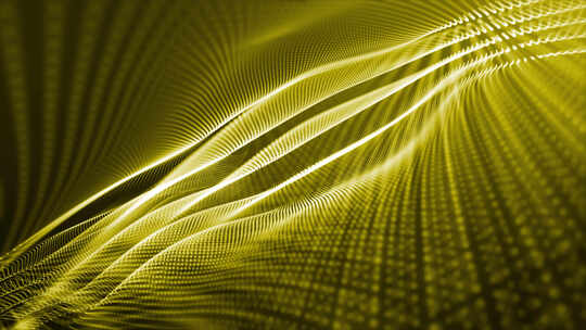 粒子波背景黄色视频素材模板下载