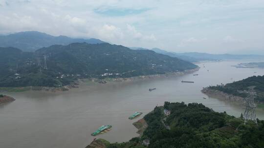 航拍长江三峡风光雄伟山川河流