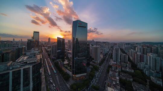 【4k原创】广州太古汇城市通透夜景车流延时视频素材模板下载