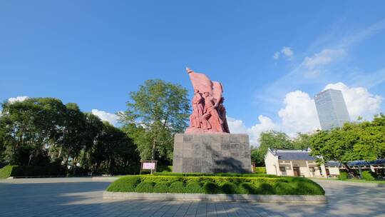广西百色起义纪念馆纪念碑视频素材模板下载
