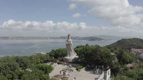 湄洲妈祖湄洲岛风景海上石雕像