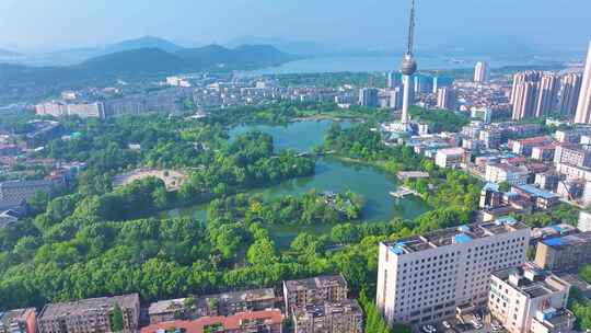 江苏徐州航拍鼓楼区城市地标CBD高楼大厦