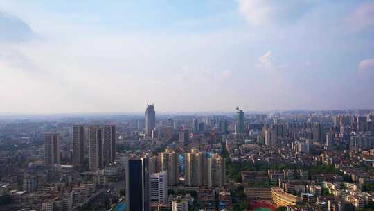 佛山禅城区地标建筑群大景航拍