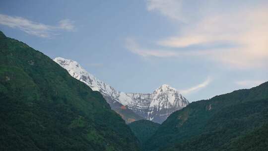 喜马拉雅山脉雪山延时摄影视频素材模板下载