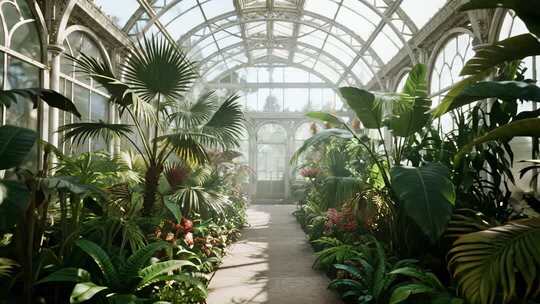 室内植物园清新自然生态视频