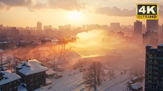 北京雪景故宫雪景大暴雪唯美雪景视频素材4