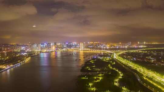 泉州城市夜景航拍