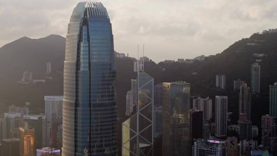香港中环航拍高楼大厦中银大厦IFC