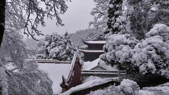 长沙下雪岳麓山岳麓书院橘子洲雪景