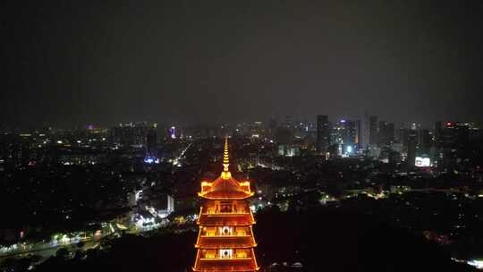 合集广东佛山城市夜景灯光航拍