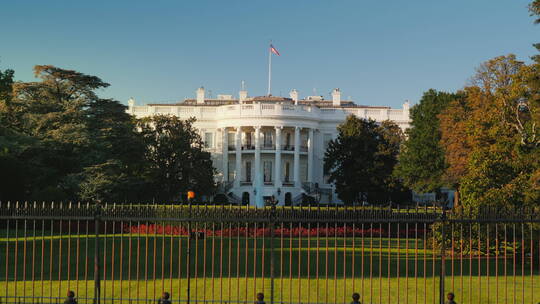 华盛顿特区的白宫大楼视频素材模板下载