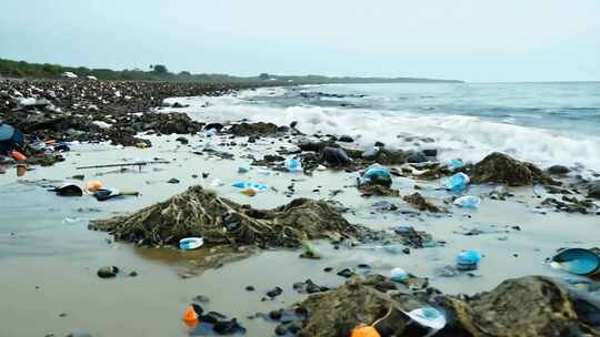 大合集海边垃圾大海污染2