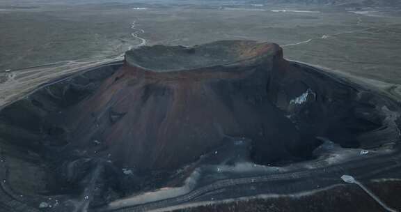 乌兰哈达火山傍晚航拍