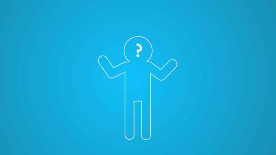 蓝色背景人物轮廓动画素材