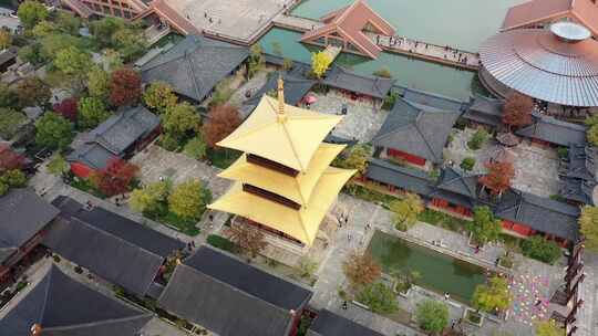 上海松江广富林遗址公园航拍合集/多片段