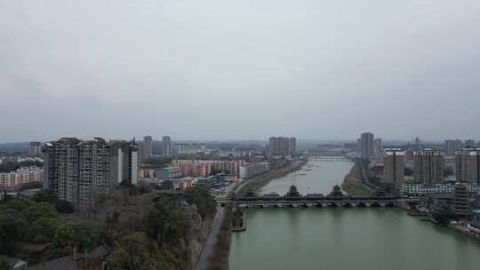 罗江廊桥、城市水域、古色古韵