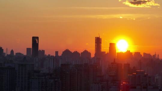 上海日出航拍空镜