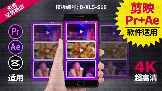 视频包装模板Pr+Ae+抖音剪映 D-XL5-S10