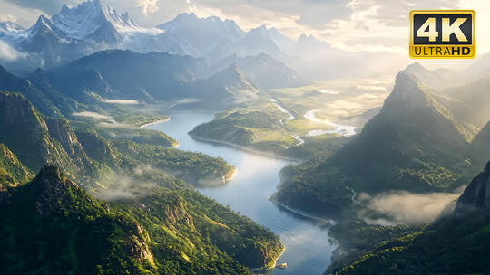 太白山白云山森林公园秦岭风景视频素材4