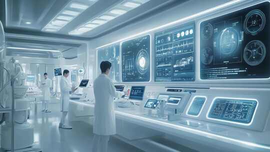 未来科技感走廊场景