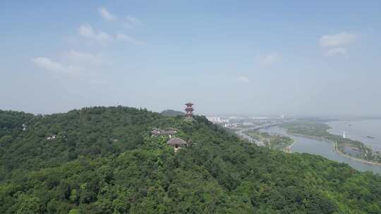 湖北鄂州市西山风景区航拍