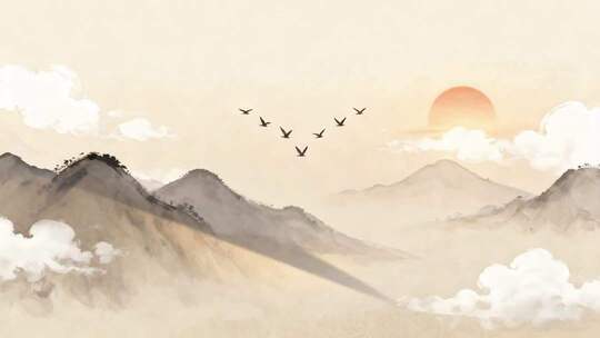 意境古风画面 中国风场景背景