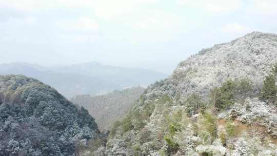 杭州市富阳区洞桥镇雪景航拍