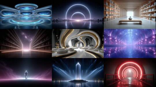 无限空间探索未来科幻场景创意延展高清在线视频素材下载