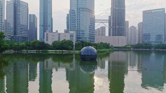 绍兴世茂中心,梅龙湖公园,湖景