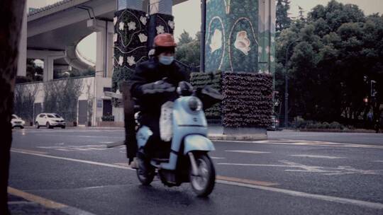 上海浦西马路街景