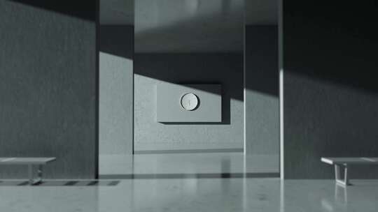 室内时钟光影空间意境