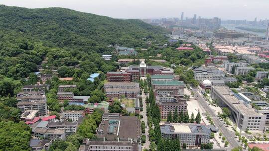 航拍湖南岳麓山大学城