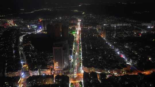 福建莆田夜景航拍