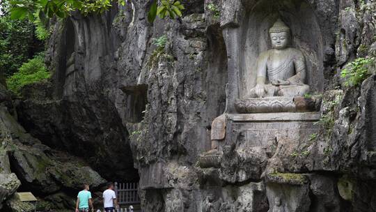 杭州灵隐寺飞来峰塑像