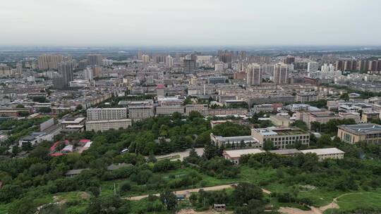 临潼骊山烽火台景区城市风光航拍