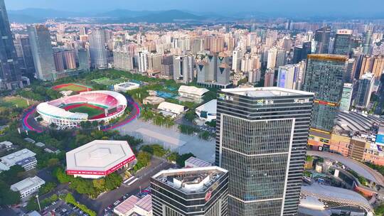广州市天河区天河体育中心天环广场航拍天河视频素材模板下载