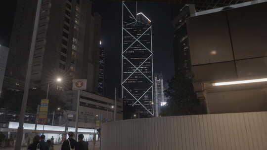 香港长江集团中心大厦夜景