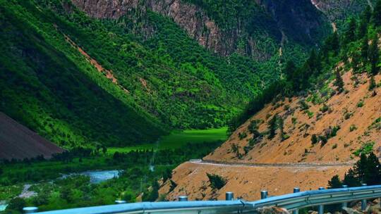 西藏川藏中线303省道沿途