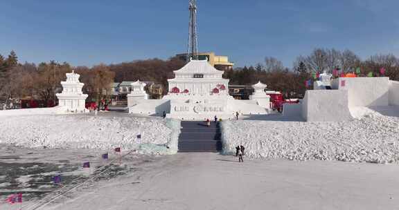 冰雪雪雕渤海国建筑景观