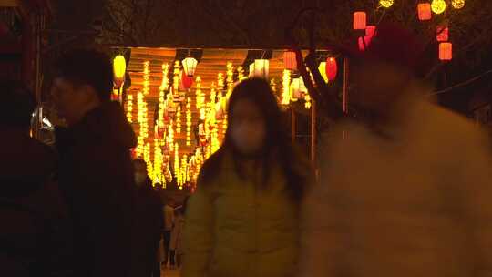 上元节元宵节 满月月亮大红灯笼