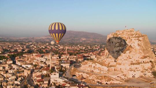 热气球在土耳其上空视频素材模板下载